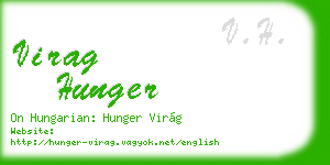 virag hunger business card
